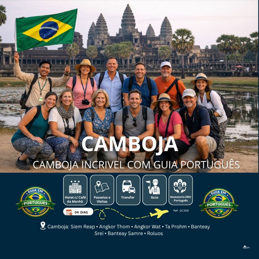 QC309 - 04 DIAS INCRÍVEIS NO CAMBOJA   - GUIA EM PORTUGUES