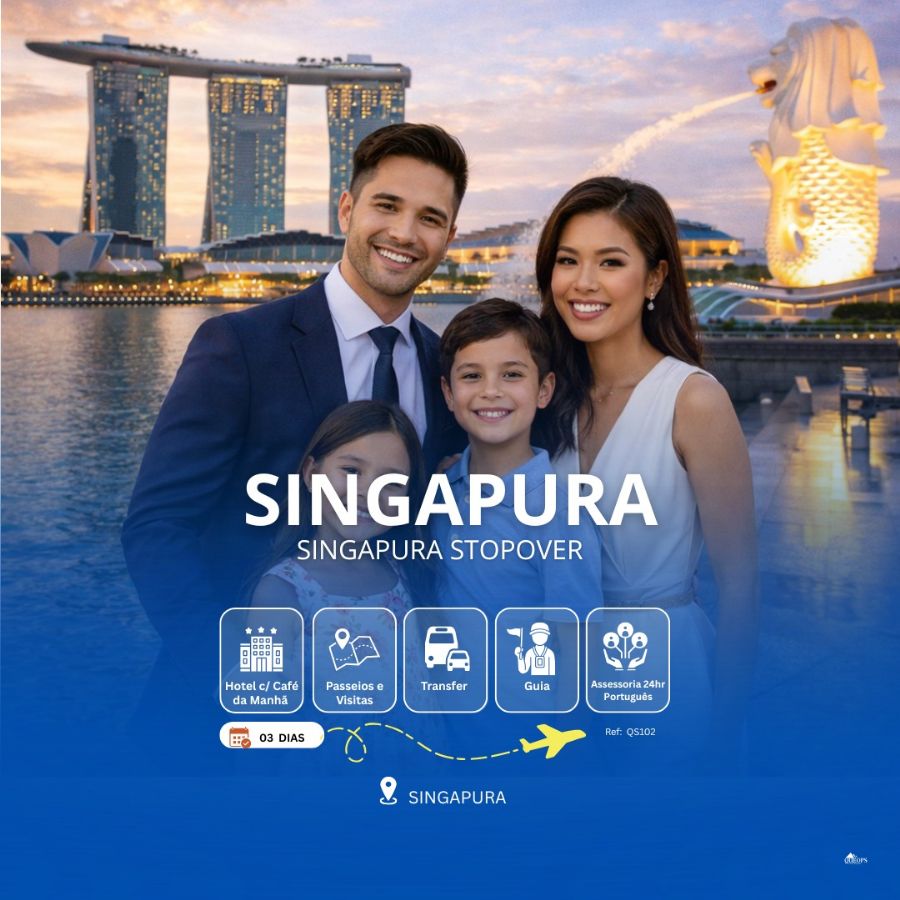 QS102  SINGAPURA STOPOVER 3 DIAS